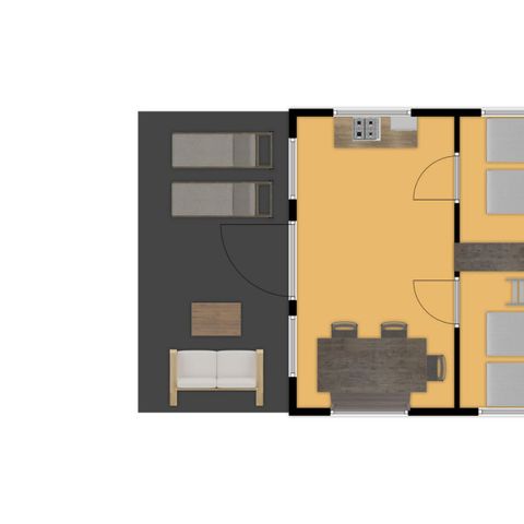 Safaritent 5 personen - de Reeënsprong (3+2)