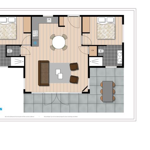 Bungalow 4 personen - Beekhoeve Wellness (Spa)