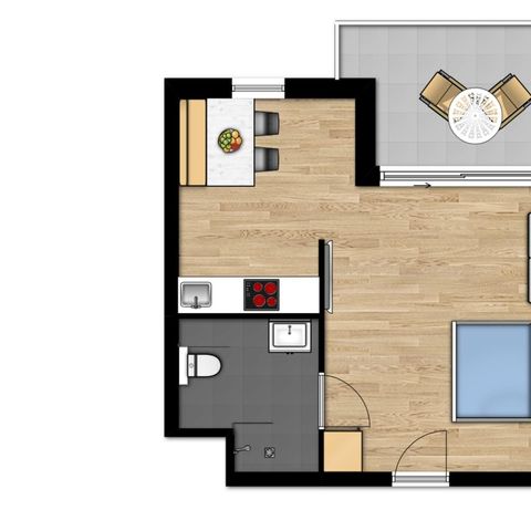 Appartement 2 personen - Toegankelijke studio