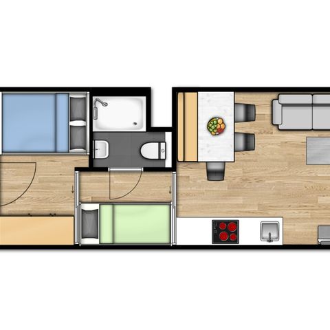 Appartement 5 personen - Familiesuite | 2 volwassenen - 3 kinderen