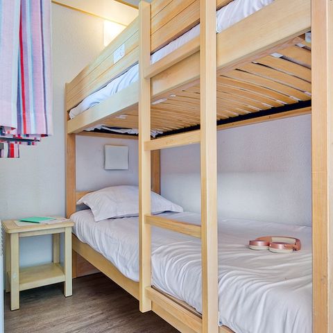 Appartement 6 personen - 1 slaapkamer + 1 slaapgedeelte - Terras of balkon - Uitzicht op de tuin