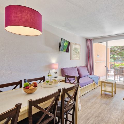Appartement 6 personen - 1 slaapkamer + 1 slaapgedeelte - Terras of balkon - Uitzicht op de tuin