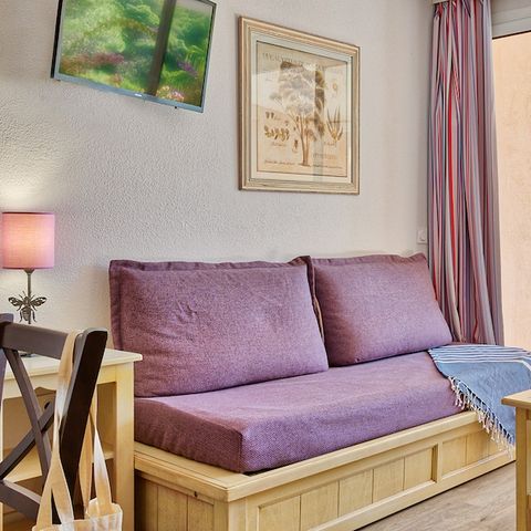 Appartement 6 personen - 1 slaapkamer + 1 slaapgedeelte - Terras of balkon - Uitzicht op de tuin