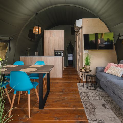 Tent 6 personen - Twentse tentsuite XL met privé sanitair (max. 2 adults)