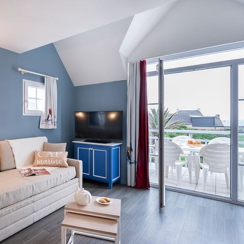 Appartement 8 personen - - 2 bedroom + 1 sleeping alcove - Terrace or balcony -  Sea view