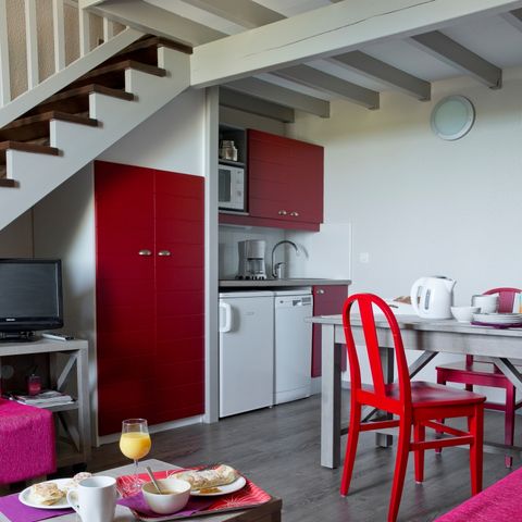 Studio 4 personen - 1 mezzanine