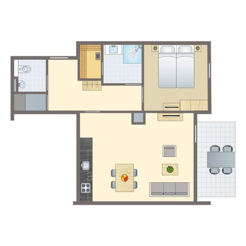 Appartement 4 personen - 2-4L