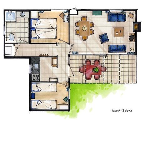 Bungalow 4 personen - A