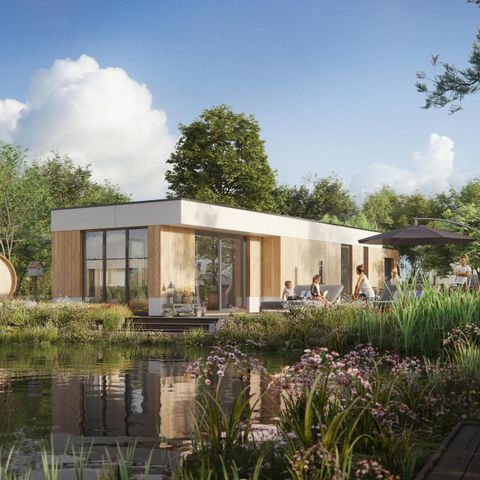 Lodge 6 personen - Waterlodge 6 Deluxe met sauna en hottub