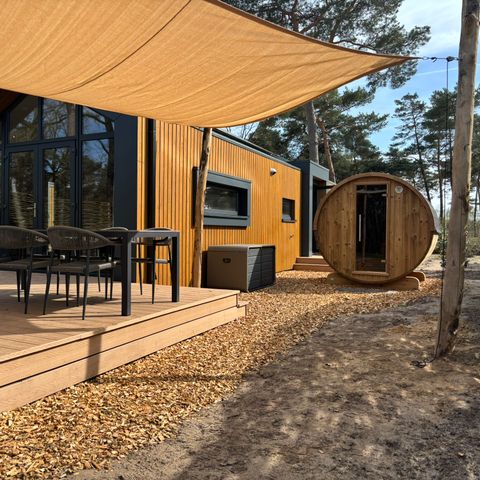LODGE 6 personen - Boslodge met hottub & sauna