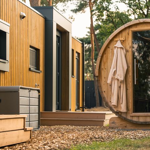 LODGE 6 personen - Boslodge met hottub & sauna
