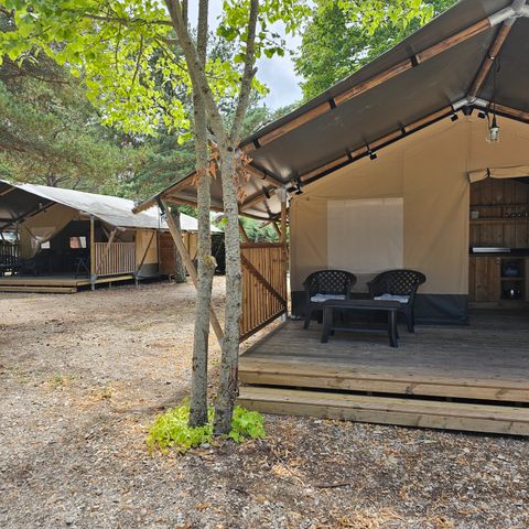 Safaritent 6 personen - incl. sanitair
