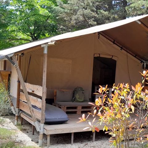 Safaritent 5 personen - incl. sanitair