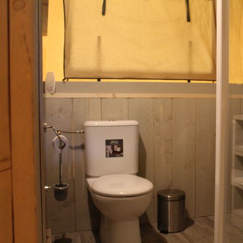 Safaritent 6 personen - incl. sanitair + glijbaan