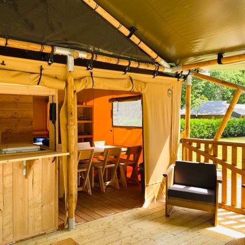 Safaritent 5 personen - incl. sanitair