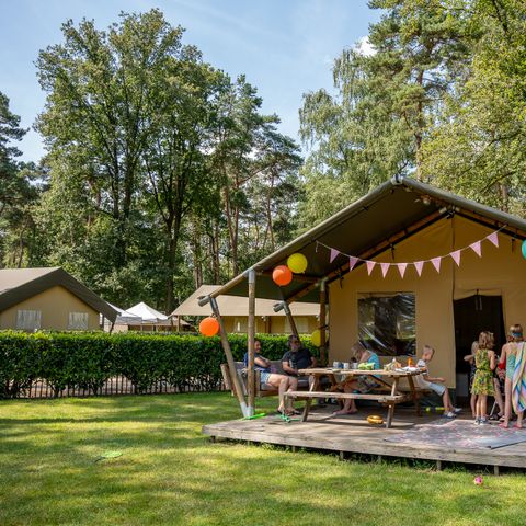 Safaritent 6 personen - incl. sanitair