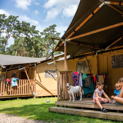 Safaritent 5 personen - incl. sanitair