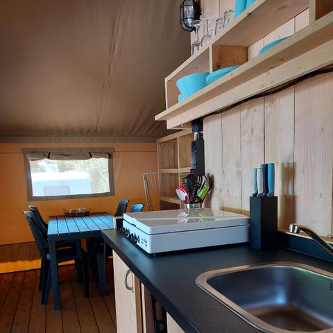 Safaritent 4 personen - incl. sanitair