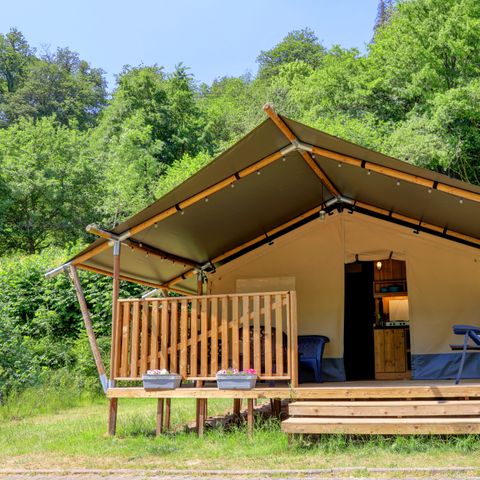 Safaritent 4 personen - incl. sanitair