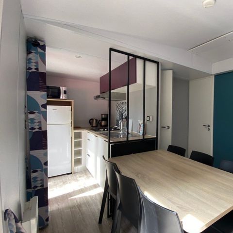 Stacaravan 6 personen - De Luxe mobilhome 6 persoons met terras