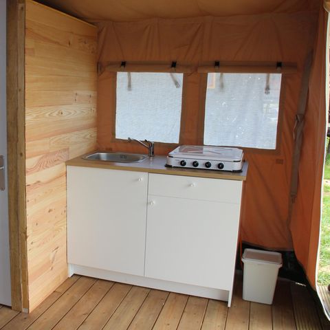 Safaritent 6 personen - met privé toilet