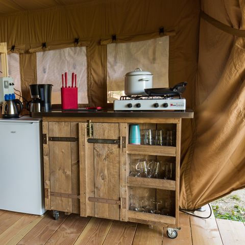 Safaritent 6 personen - incl. privé sanitair