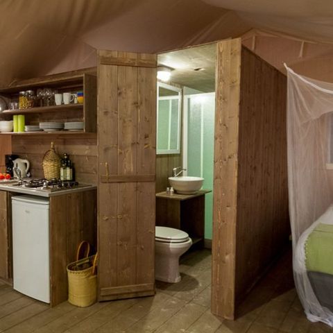 Safaritent 4 personen - incl. sanitair