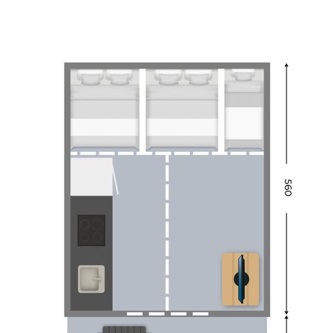 Tent 6 personen - De Waard Tunneltent met privé sanitair