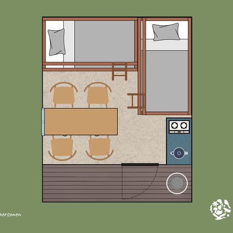 Chalet 4 personen - Blokhut