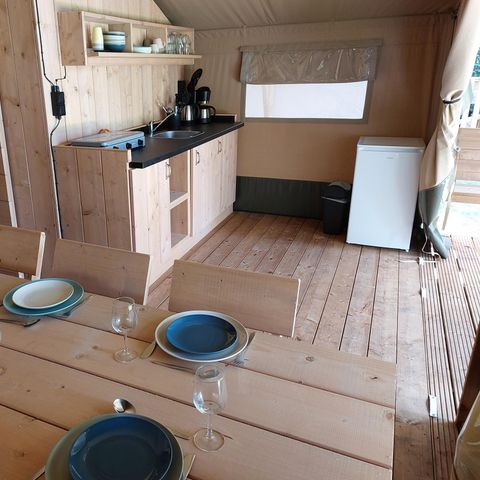 Safaritent 6 personen - incl sanitair