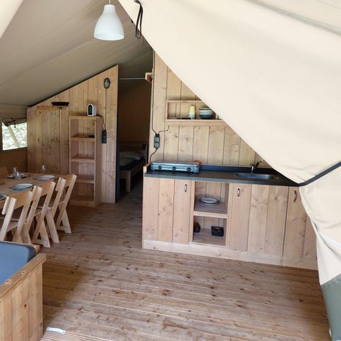 Safaritent 6 personen - incl sanitair