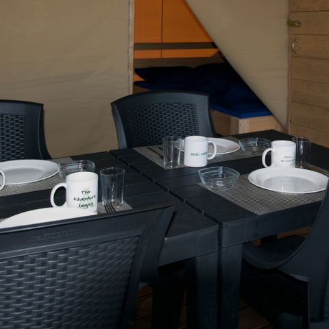 Safaritent 6 personen - incl. toilet