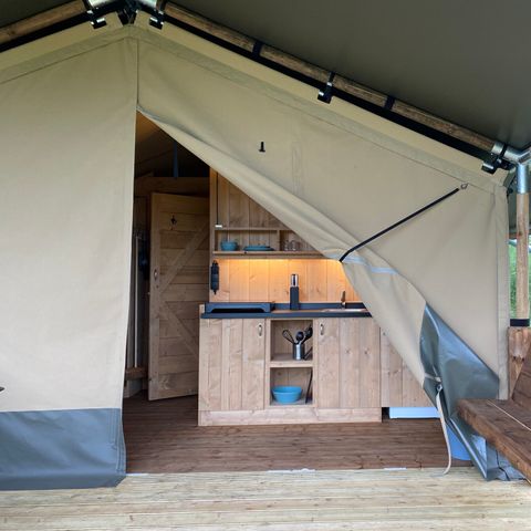 Safaritent 4 personen - incl. sanitair