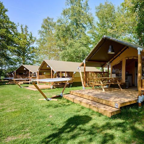 Safaritent 4 personen - Compact met privé sanitair unit