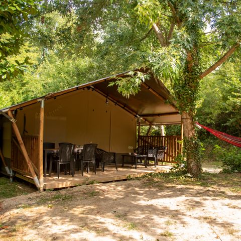 Safaritent 4 personen - incl. sanitair