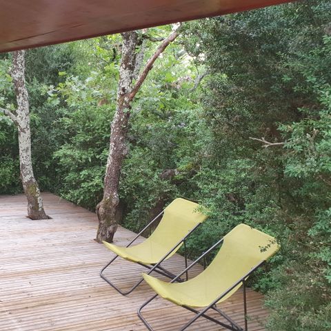 Chalet 6 personen - Sam's hut met airconditioning (klein familiehuis, privé spa op het terras) / 5 personen inbegrepen