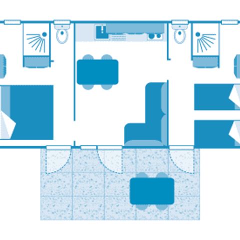 Stacaravan 4 personen - Huisje Lumini 4p 2ch ****