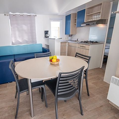 Stacaravan 2 personen - Mobile-home | Comfort | 1 Ch. | 2 Pers. | Verhoogd terras | Zonder badkamer