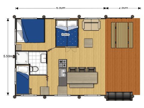 Safaritent 6 personen - Villatent Cottage