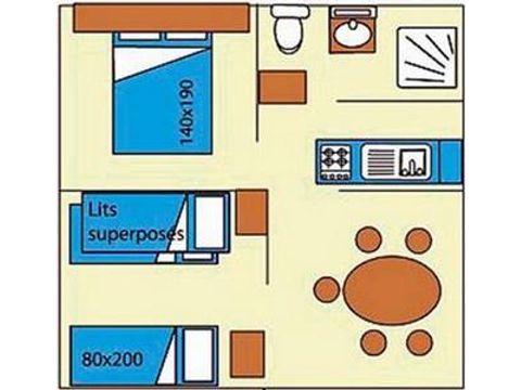 Chalet 5 personen - Bungalow, open naar buiten