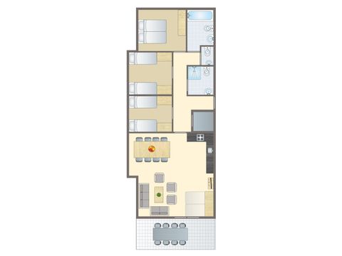 Appartement 8 personen - 8A