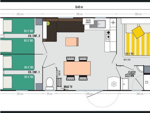 Stacaravan 6 personen - Cordelia
