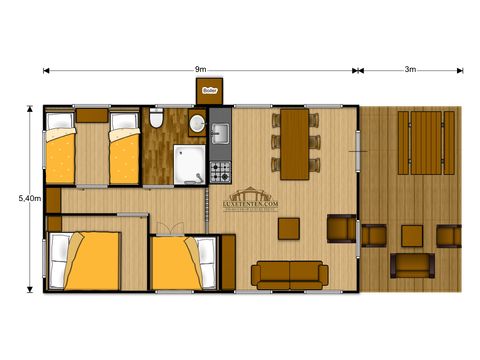 Safaritent 6 personen - Bos Lodge