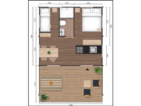 Safaritent 4 personen - Bos Tent - Kachel