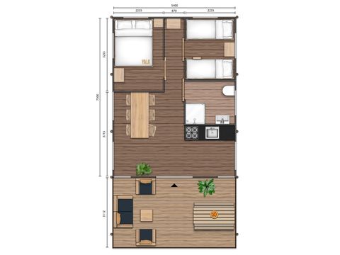 Safaritent 5 personen - Bos Tent - Kachel