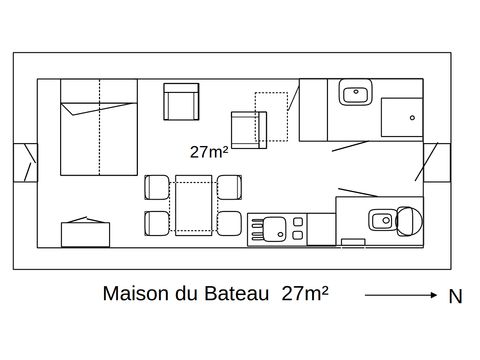 VAKANTIEHUIS 2 personen - Maison du Bateau (privétuin)