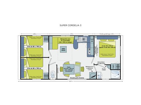 Stacaravan 4 personen - LOGGIA