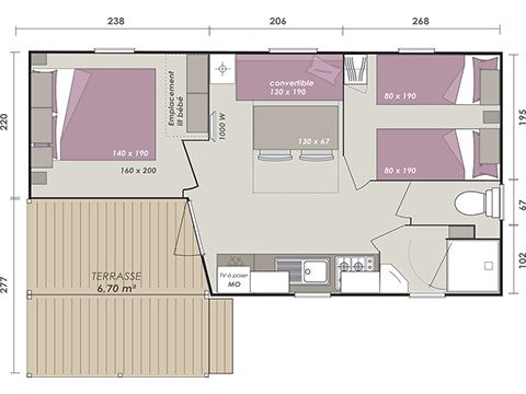 Stacaravan 6 personen - AKOYA