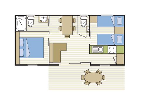 Stacaravan 7 personen - HELIOS