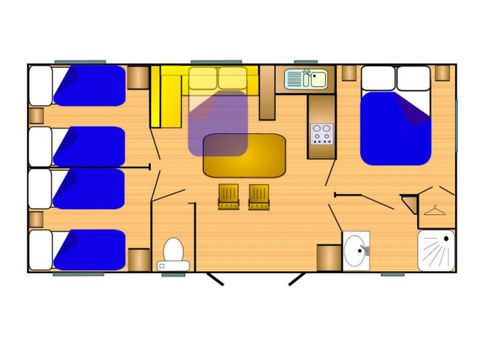 Stacaravan 6 personen - Grand 860-3 CD